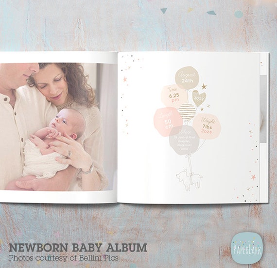 Album fotografico bebè personalizzato F0029 - Tutto di carta