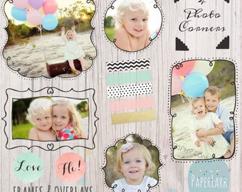 Photoshop Digital Frame Set and Overlays MG003 INSTANT | Etsy