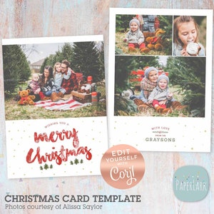 CORJL, Christmas Card, Holiday Template, Cojl Chrstmas, Corjl template - AC096C - Corjl Diy