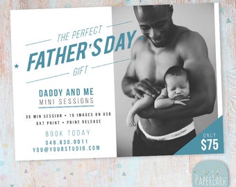 Father's Day Mini Session template - Photoshop - IF019- INSTANT DOWNLOAD