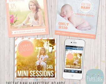 Instagram Marketing Board - Quick Hit Marketing - Photoshop template - SM006- INSTANT DOWNLOAD