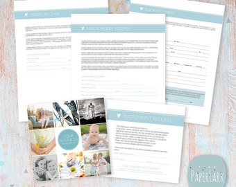 Photography Forms Templates - Model and Minor Model Release, Print Release,  Booking Form - NG006 - INSTANT DOWNLOAD