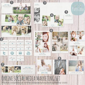 Social Media Marketing Set Online branding Twitter/Instagram/Pinterest LG030 INSTANT DOWNLOAD image 1