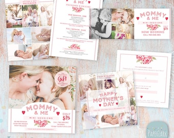 Mother's Day Marketing Template  - Mommy and Me  - Mini Session Bundle - Photoshop Templates IM018 - INSTANT DOWNLOAD