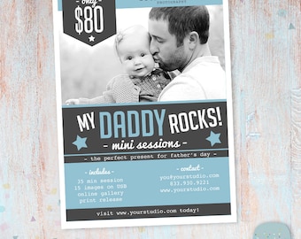 Father's Day Mini Session template - Photoshop - IF012- INSTANT DOWNLOAD