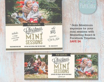 Christmas Bundle, Christmas Marketing, Xmas Mini Session, Christmas Advert, Holiday Mini Session, Photoshop template, IC012-INSTANT DOWNLOAD