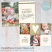 Christmas Card, Christmas Card Template, Merry Christmas, Happy Christmas - Photoshop template - AC065 - INSTANT DOWNLOAD 
