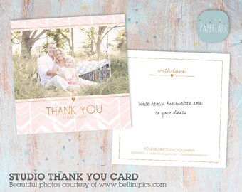 Thank You Card for Photography Business - Photoshop template - AB004 - Instant Download