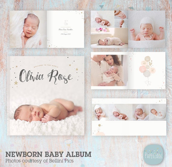 Stationery newborn baby album Baby Photo Book Template Baby Album