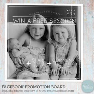 Facebook Promotion Like Share Comment Promotion Marketing Board - Photoshop template - IB005 - INSTANT DOWNLOAD