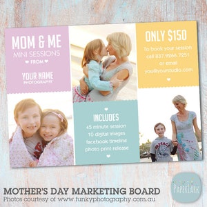 Mother&#39;s Day Mini Session template - Photoshop Newsletter template - IM005 - INSTANT DOWNLOAD
