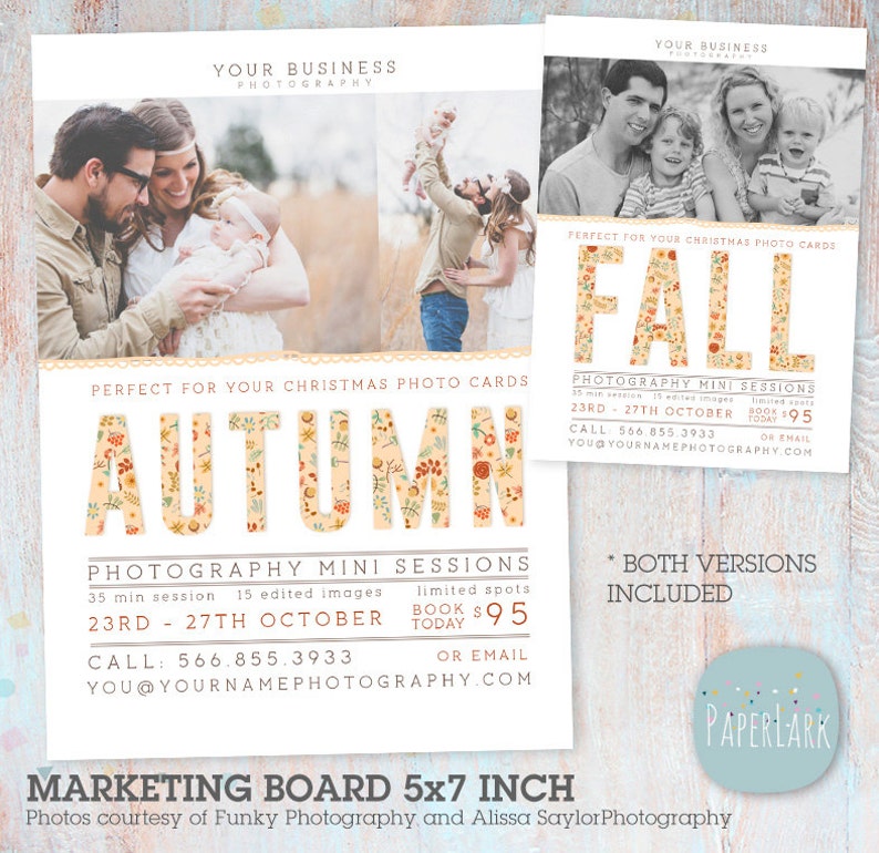 Fall Mini Session Template - Photography Marketing Board - Fall/autumn ...