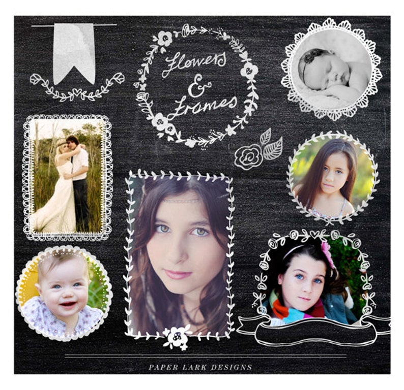 Digital Frame Set and Overlays MG004 INSTANT Etsy