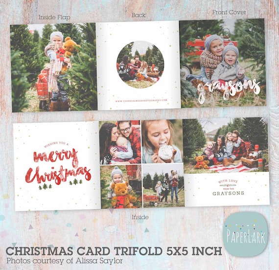 Happyt Holidays Christmas Cards 2022 Trifold Christmas Card Trifold Christmas Card Trifold Xmas Card | Etsy