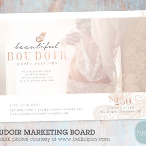 Boudoir Fotografie Marketing Board - Mini Sessions - Photoshop Template - IL005 - INSTANT DOWNLOAD