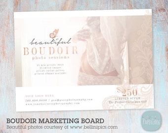 Boudoir Photography Marketing Board -  Mini Sessions - Photoshop template - IL005 - INSTANT DOWNLOAD