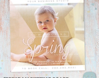 Spring Marketing Board Photography Mini Session - Instagram Template - Photoshop template - IE014 - INSTANT DOWNLOAD