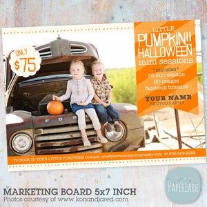 Halloween Photography Marketing Board - Mini Sessions - Photoshop Template - ID002 - INSTANT DOWNLOAD