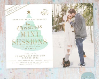 Weihnachten Mini Session Template - Weihnachtsfotografie Marketing - Photoshop Template - IC030 - INSTANT DOWNLOAD