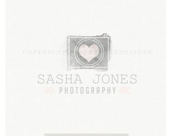 Photography Logo Design - Custom Pre-made watercolor logo -TL005