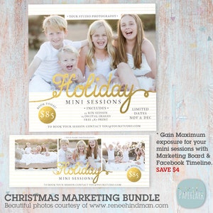 Weihnachts-Mini-Sitzungen, Weihnachtsmarketing-Board und Facebook-Timeline-Bundle, Weihnachts-Mini-Sitzung, Marketing -IC034 - SOFORTIGER DOWNLOAD