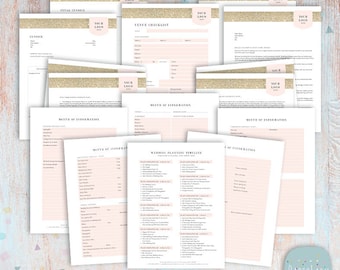 Wedding Planner Forms and Contracts Template Set - Photoshop Template - NG038