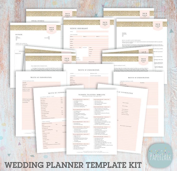 Wedding Planner Forms And Contracts Template Set Photoshop Etsy