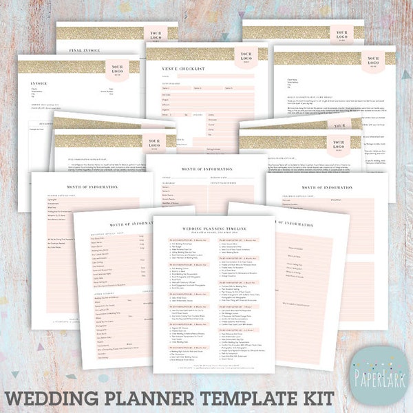 Wedding Planner Forms and Contracts Template Set - Photoshop Template - NG038