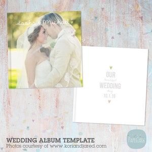 Wedding Album Template 12 x 12 and 10x10 inch supplied Photoshop template RW001 INSTANT DOWNLOAD image 3