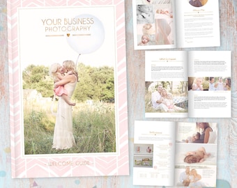 Photography Studio Magazine - Welcome Guide - 8 Page - Photoshop Template - PG024 - Instant Download
