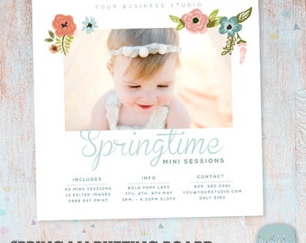 Spring Marketing Board Mini Session - Photoshop template - IE015 - INSTANT DOWNLOAD