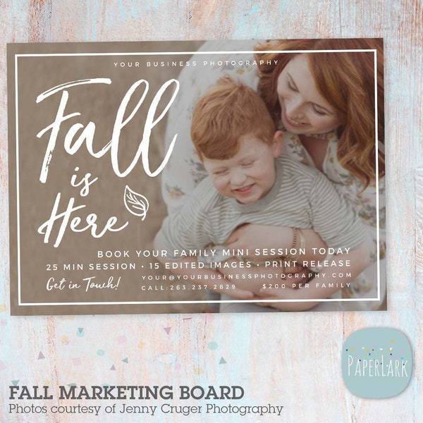 Fall Mini Sessions, Fall, Marketing Board, Minis, Mini Sessions, Marketing Board, Fall Flyer - Photoshop template - IW031 - INSTANT DOWNLOAD