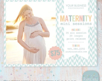 Maternity Marketing Board - Mini Sessions - Photoshop template - IR002 - INSTANT DOWNLOAD