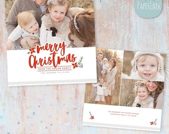 Plantilla de tarjeta de Navidad - Plantilla de Photoshop - AC089 - DESCARGA INSTANTE