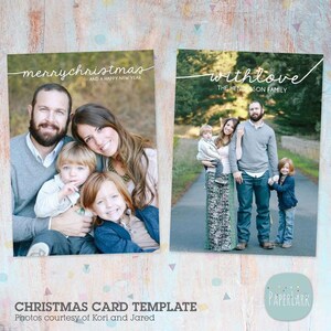 DIY, Edit yourself, Christmas Card, Template, Christmas Photo Card, Corjl template - AC081C - Instant Download