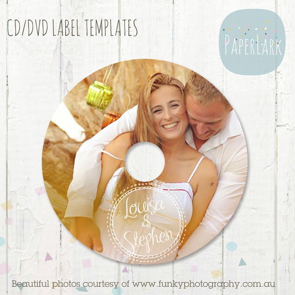 CD/dvd label photoshop template - ES003 - INSTANT Download