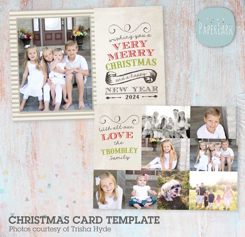 Big Family Christmas Cardbig Family Christmas Card Template Etsy