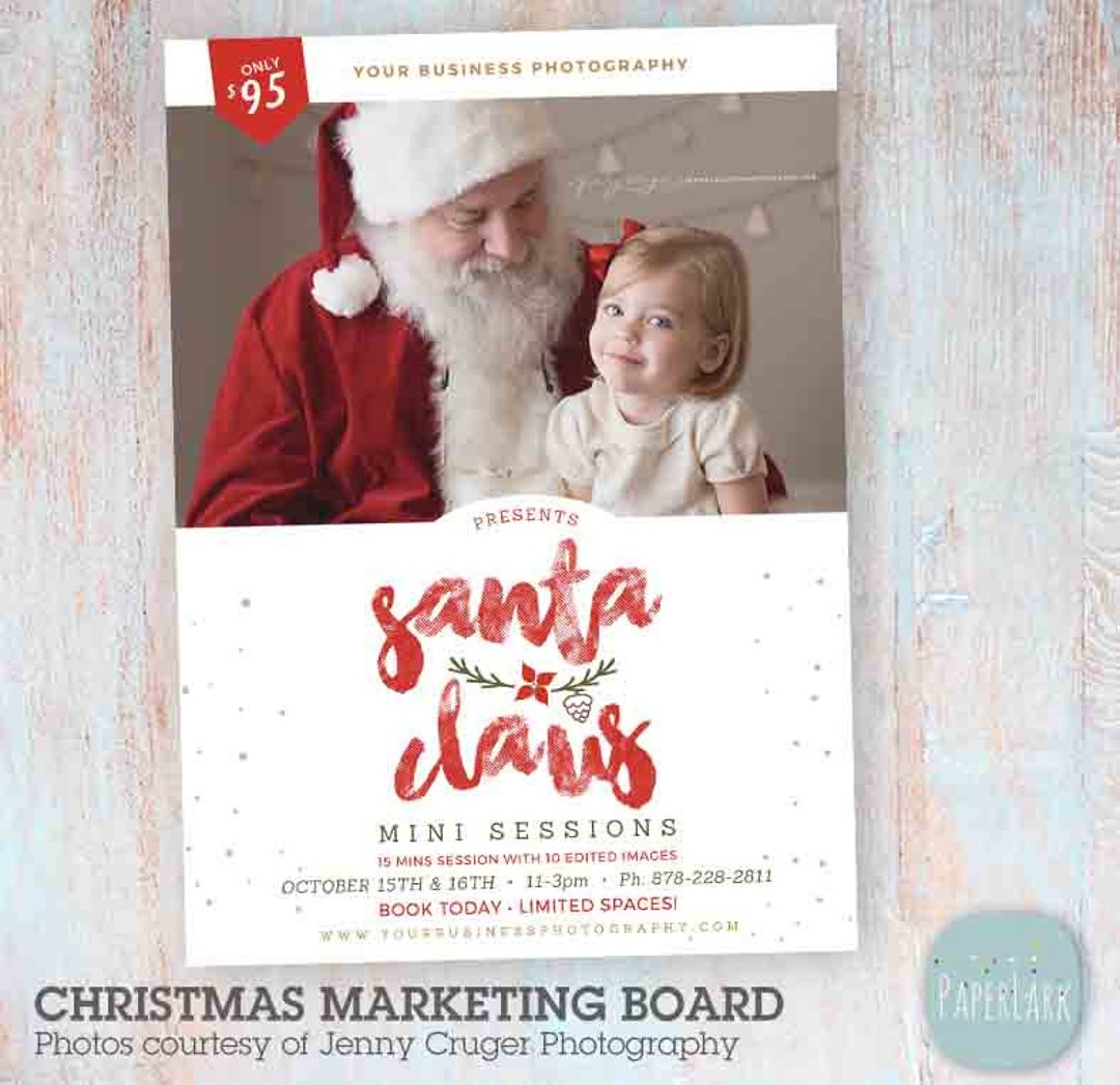 Christmas Marketing Board Santa Claus Mini Sessions - Etsy
