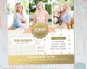 Senior Photography Marketing - Photoshop template - IS002- INSTANT DOWNLOAD