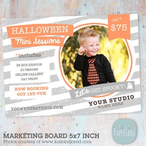 Herbst Mini Session Template - Halloween Fotografie Marketing Board - Mini Sessions - Photoshop Template - ID005 - INSTANT DOWNLOAD