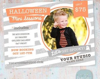 Fall Mini Session Template - Halloween Photography Marketing Board - Mini Sessions - Photoshop Template - ID005 - INSTANT DOWNLOAD