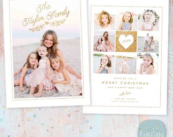 Carte de Noël, modèle de carte de Noël, joyeux Noël, joyeux Noël - modèle Photoshop - AC082 - téléchargement immédiat