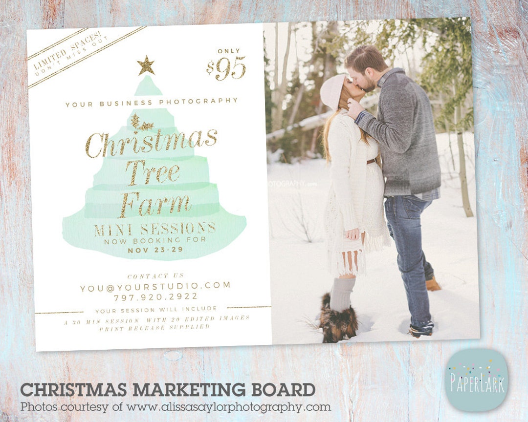Christmas Tree Farm Mini Session Template Christmas Photography ...