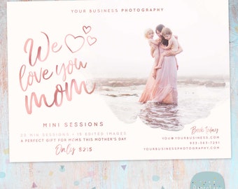 Mother's Day, template, We Love You, Mini Session, Mother's Day Minis, Mother's Day Marketing - Photoshop Template, IM036