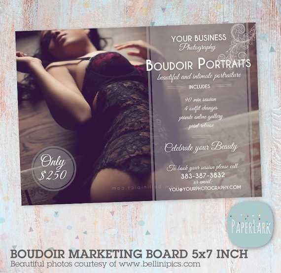 Valentine Boudoir Marketing Boards - 2 Boards Included - Photoshop template - IL004 - INSTANT DOWNLOAD