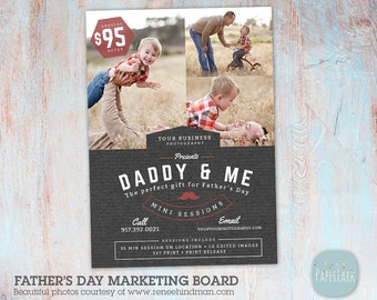Father's Day Mini Session Template - Photoshop - IF020- INSTANT DOWNLOAD