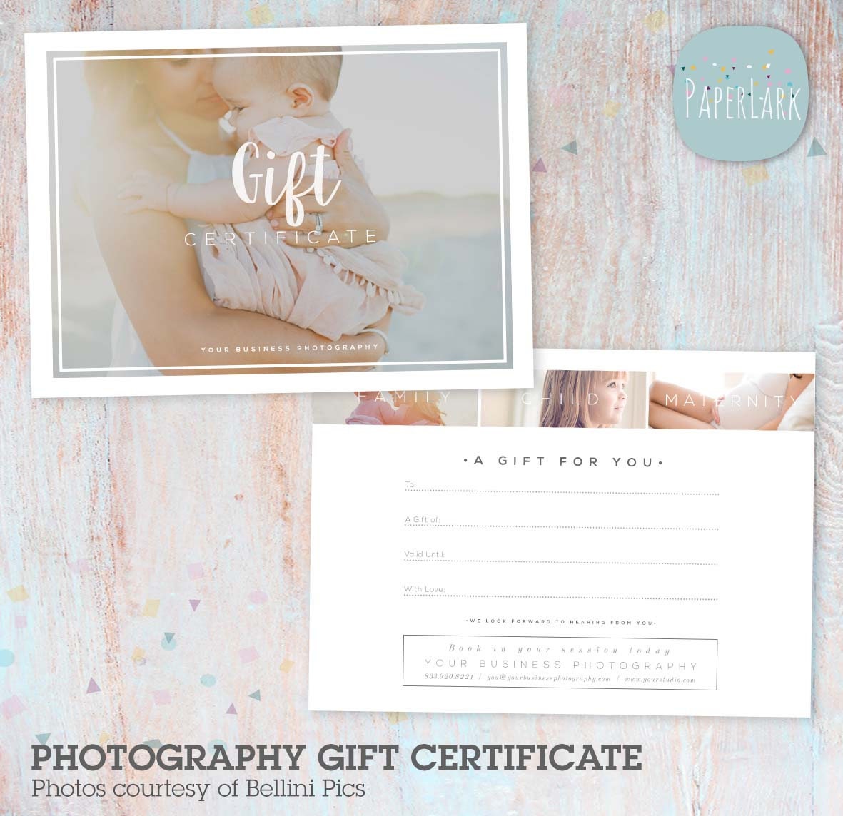 Photography Gift Certificate, Gift Certificate, Gift Voucher, Photography Gift Voucher, Photography Gift - VG020 - INSTANT DOWNLOAD