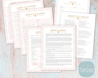Wedding Contract and Business Forms Photoshop Template - NG015 - INSTANT DOWNLOAD