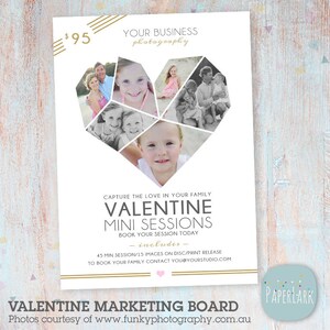 Valentine Marketing Board - Mini Sessions - Photoshop Vorlage - IV006 - INSTANT DOWNLOAD