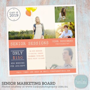 IS002 Senior Photography Marketing Photoshop template INSTANT DOWNLOAD